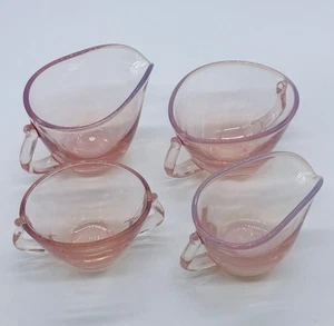 2 Sets Vtg. Fostoria Seascape Pink Opalized Handblown Glass Cream and Sugar - Picture 1 of 13