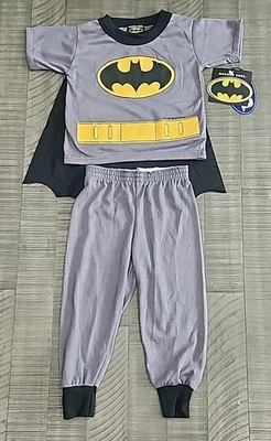 Conjunto de pijama gris manga corta Batman vintage 3 piezas juvenil talla 3T (1998) nuevo con etiquetas Foto 1 de 4