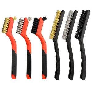 Wire Brush Set - 6PCS Brass/Stainless Steel/Nylon Bristles,Rust Remover Brass... - Picture 1 of 9