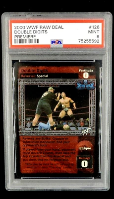 2000 WWF Raw Deal Premiere Double Digits 126 Steve Austin / The Rock PSA 9 POP 2 - Image 1 of 4