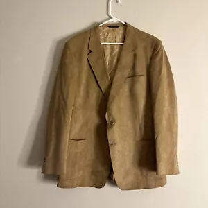 Vintage The Academy Award Clothes Halston Suede Sports Coat Blazer Jacket Sz Xl - Picture 1 of 16