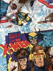 Vintage 1994 Marvel X-MEN Twin Bed Set Fitted & Flat Sheet + Pillowcase Rare