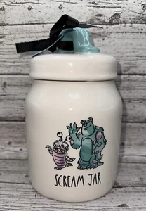 RAE DUNN Monsters Inc Pixar Kanister SCHREIGLAS Sully Boo Mike Disney Neu Neu mit Etikett - Bild 1 von 2