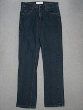QG01437 **PAPER DENIM & CLOTH** STRAIGHT LEG JEANS 32x34 (msr 31"x34") DARK BLUE