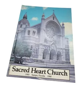 Libro Vintage 1980 Sacro Cuore Chiesa Tampa FL 75° Anniversario Copertina Rigida Cattolica - Foto 1 di 8