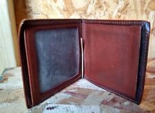 Bosca Men's Brown Leather Wallet - 4" x 3", EUC - ID window