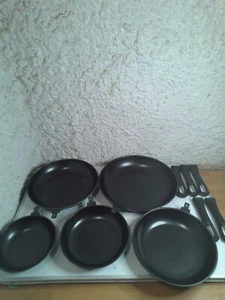 set padelle antiaderenti maniglie staccabili roulotte camper escursionisti VEDI DESCRIZIONE PER - Foto 1 di 24