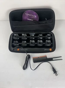 TopStyler by InStyler Hot Shell Clip Curlers Heated Ceramic Travel Case & Manual - Picture 1 of 5