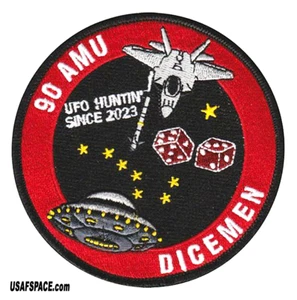 USAF 90TH MAINTENANCE SQ -90 AMU-DICEMEN-F-22 Raptor-JBER AK- ORIGINAL VEL PATCH - Picture 1 of 4