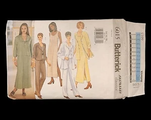 Sewing Pattern Women Vtg Butterick 6015 Size 14-18 Top Pants Jacket Dress 2001 - Picture 1 of 2