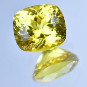 13.80Ct Natural Ceylon Yellow Sapphire Cushion CERTIFIED Flawless Loose Gemstone