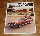 Original 1978 Ford Ranchero Foldout Sales Brochure 78 Gt Squire 500