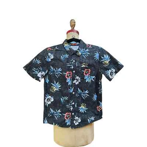 Urban Pipeline Boys Button Down Shirt Blue Floral Short Sleeve Collared L - Picture 1 of 7