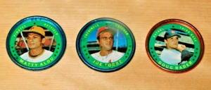 Lot of 3 Topps MLB Coin Matty Alou #47 Joe Torre Cardinals #11 Doug Rader Astros - Picture 1 of 5