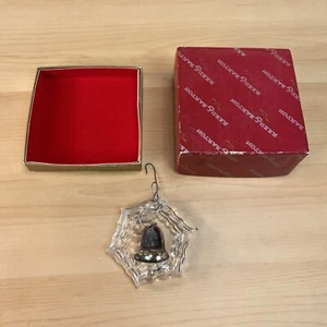 MIB Reed & Barton Crystal Snowflake w/Silverplate Bell 1st Edition Ornament - Picture 1 of 6