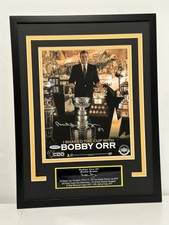 Upper Deck Bobby Orr signed 8 x 10 Photo Framed w/engraved nameplate w/UDA cert.