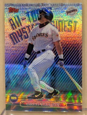 1999 Topps All-Topps MYSERY FINEST REFRACTOR #26 Greg Vaughn RARE PARALLEL - Image 1 of 2