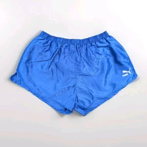 PUMA Glanz Nylon Sprinter Shorts Vintage D8 XL Retro Fußball Fitness Sport blau - Bild 1 von 22