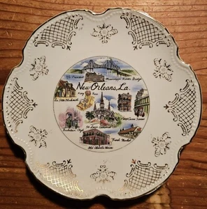 Vintage Mid-Century New Orleans, Louisiana, Souvenir Plate 7 1/4 Inches - Picture 1 of 5