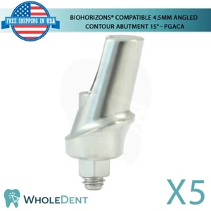 5 BioHorizons® Compatibili 4,5mm Contorno Angolato Abutment 15° Titanio Dentale - Foto 1 di 5