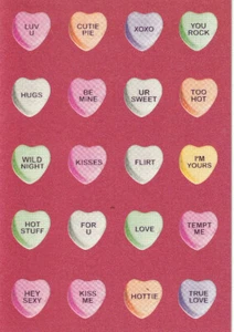 Papyrus Valentinstag Karte Neu in Verpackung UVP $4,95 CANDY HEARTS KARTE (N31) - Bild 1 von 2