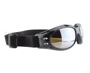 TITUS MIRRORED MOTORCYCLE ATV RIDING GOGGLES SILVER CHROME LENSES LENS PREMIUM - Picture 1 of 4