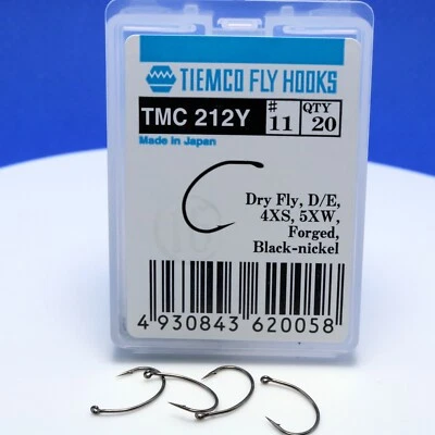 TIEMCO TMC 212Y Trockenfliegenhaken Gr. #11#13#15 Originalpackung Japan