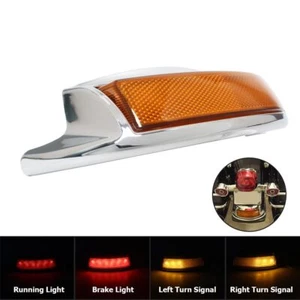 Rear LED Fender Tip Brake Tail Light Chrome For Harley Electra Road Glide 09-16 - Picture 1 of 16