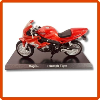 Modellini moto scala 1:18 die cast modellino Triumph Tiger maisto modellismo - Immagine 1 di 3