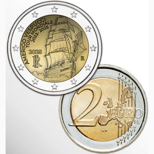 2 € EURO ITALIA ITALY 2025 AMERIGO VESPUCCI - SUBITO DISPONIBILE!!! - Picture 1 of 1