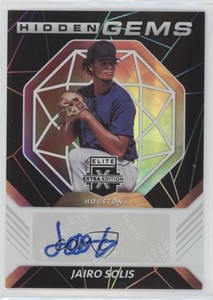 2021 Panini Elite Extra Edition Hidden Gems Black Jairo Solis #HG-JS.2 Auto
