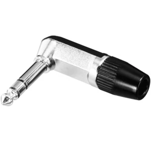 Rean NYS208 1/4" 6,35 Stereo TRS rechter Winkel Buchse Stecker Kabel bis 6 mm Nickel - Bild 1 von 3