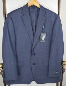 NEW $295 LRL RALPH LAUREN Size 44 Reg Mens UltraFlex Blue Check Sportcoat Jacket