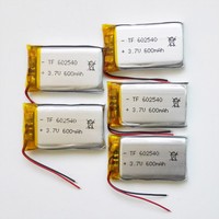 5 pcs 3.7V 600 mAh Lipo Polymer li ion Battery 602540 power for MP3 DVD GPS PAD