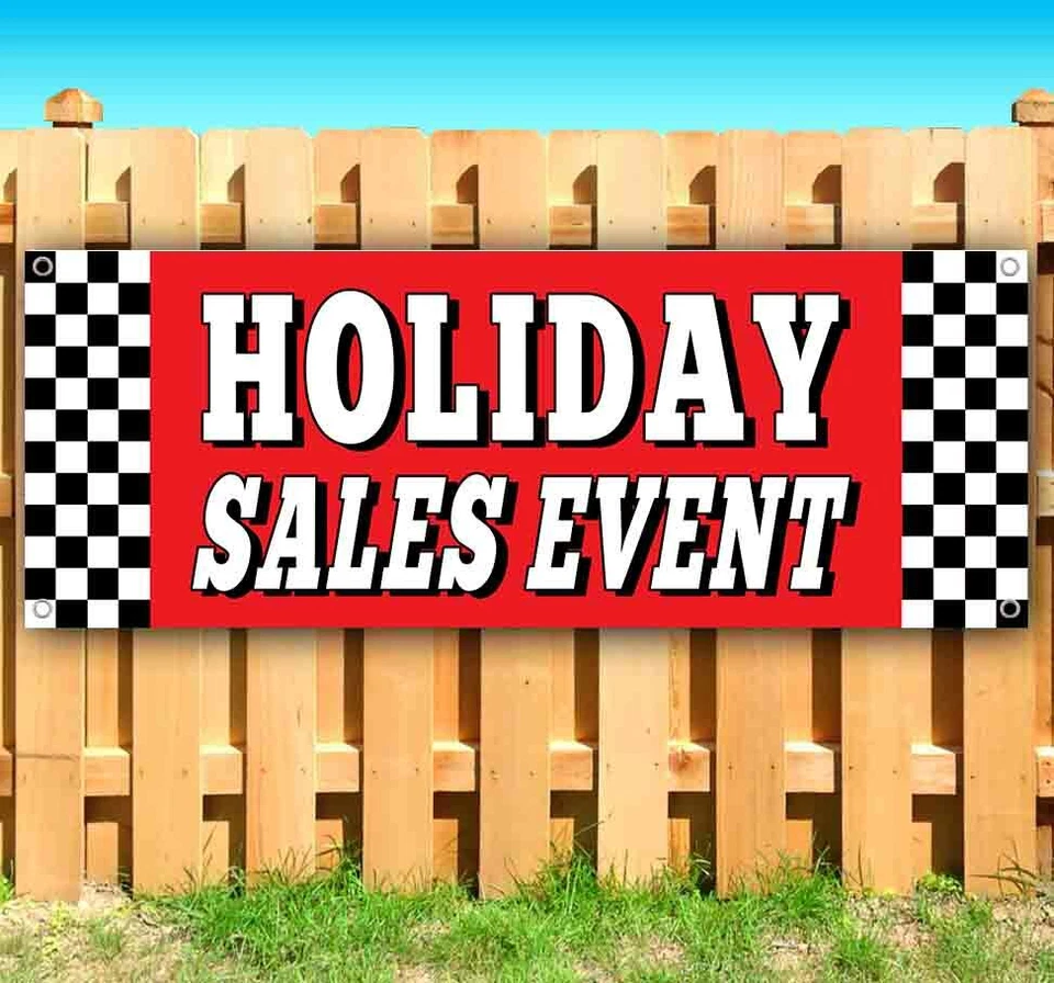 HOLIDAY SALES EVENT Advertising Vinyl Banner Flag Sign Many Sizes SEASONAL - Image 1 of 4