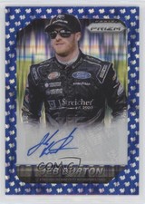 2016 Panini Prizm NASCAR Driver Signatures Blue Flag /75 Jeb Burton #BU Auto