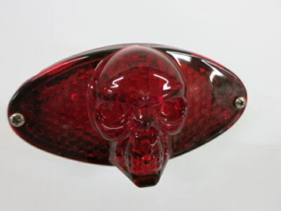 Taillight #8785 Harley Davidson LED Skull Face & Chrome Housing - Image 1 of 2