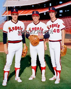 MLB 1973 California Angels Nolan Ryan Torborg & Singer Color 8 X 10 Photo Pic - Picture 1 of 1