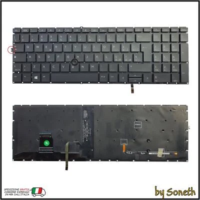TASTIERA ITALIANA PER HP ZBOOK FIREFLY 15 G8 RETROILLUMINATA NERA