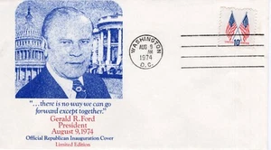 GERALD R FORD INAUGURATION, WASHINGTON DC 1974 FDC18028 - Picture 1 of 1