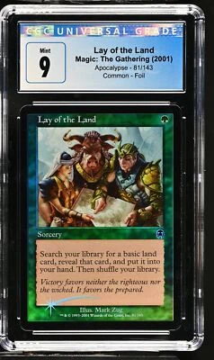 LAY OF THE LAND Apocalypse Foil C CGC 9 MTG [Nostalgium] - Image 1 of 2