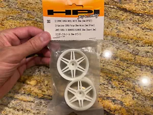 HPI Racing 3800 White Corsa 12 Spoke Wheels 1/10 RS4 Touring Car 26mm - Picture 1 of 3