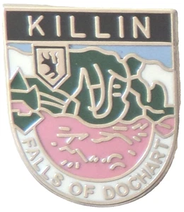 Killin Village Small Pin Badge Falls of Dochart Scotland - Picture 1 of 5