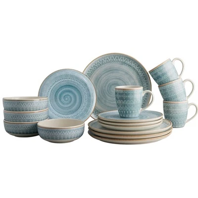 Juego de vajilla Corona 16 piezas, juego de platos cuencos y tazas, juegos de cerámica para... Foto 1 de 4