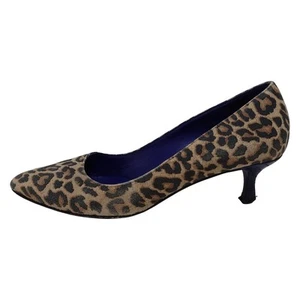 Auth Max Mara - Beige Black Dark Brown Leather Women's Pumps - Picture 1 of 6