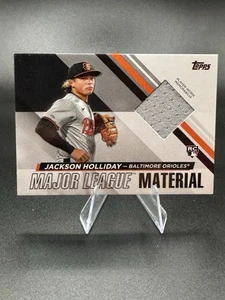2024 Topps ACTUALIZACIÓN JACKSON HOLLIDAY MATERIAL DE LAS GRANDES LIGAS RELIQUIA ORIOLES RC MLMUJH - Imagen 1 de 2