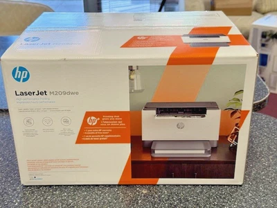 HP LaserJet M209dwe Desktop Wireless Laser Printer Monochrome, 6GW62E New Sealed - Image 1 of 4