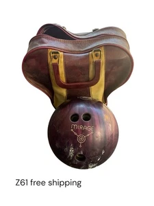 Ebonite Mirage Bowlingkugel lila rot Glitzer Wirbelmuster 8 Pfund USA - Bild 1 von 1
