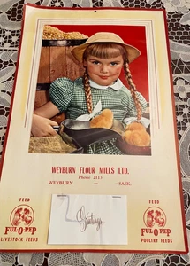 Vintage Flour Mills Paper Unused 1958 Calendar Chicks Girl Gingham 014-022 - Picture 1 of 13