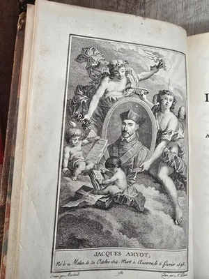 Old Book 1784 - Moral Works of Plutarch Translated from Greek by Jacques Amyot - Image 1 of 4